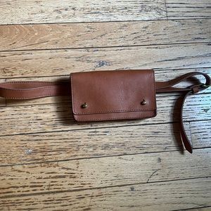 Madewell brown leather belt bag